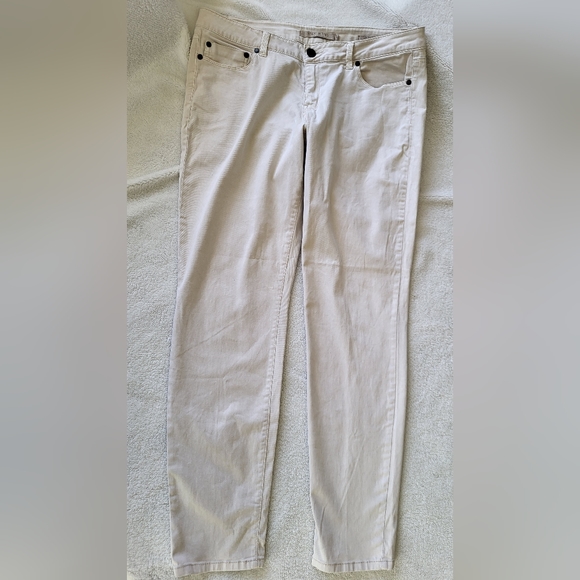 Max Skinny High Rise Jeans Ivory Women's Size 12 - Picture 2 of 10